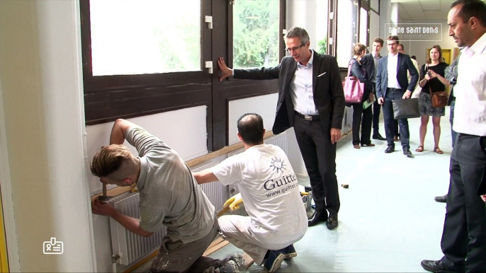 Visite de chantier d'insertion au collège Sisley à l'Ile-Saint-Denis