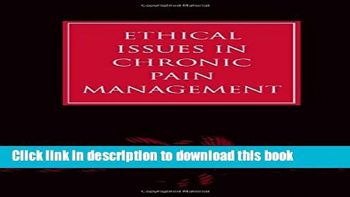 Ebook Ethical Issues in Chronic Pain Management Full Online