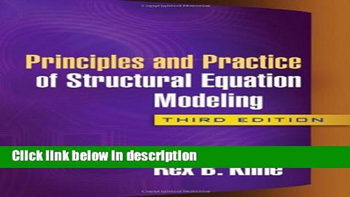 Ebook Principles and Practice of Structural Equation Modeling, Third Edition (Methodology in the