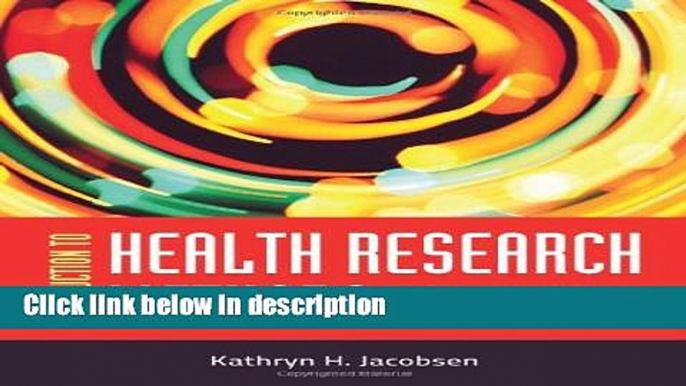 Ebook Introduction To Health Research Methods: A Practical Guide Free Online