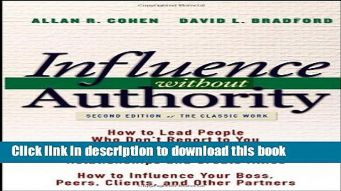 Ebook Influence Without Authority Free Online