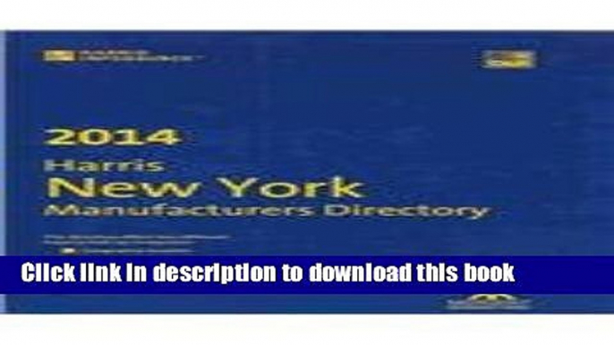 Ebook Harris New York Manufacturers Directory 2014 Free Online