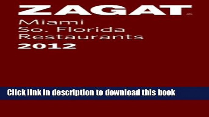 Books 2012 Miami Restaurants Full Online