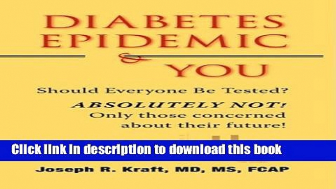 Download  Diabetes Epidemic   You  Free Books KOMP B