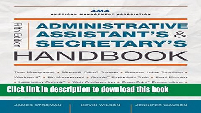 Books Administrative Assistant s and Secretary s Handbook Full Online