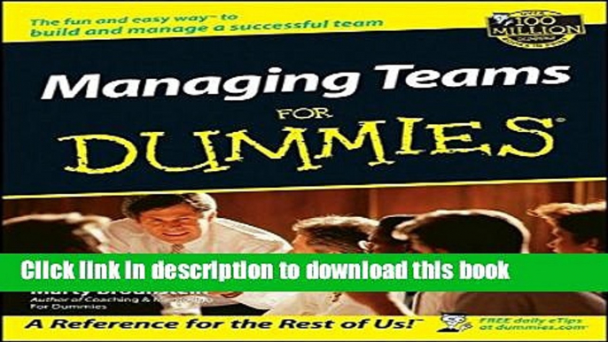 Books Managing Teams For Dummies Free Download