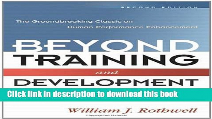 Books Beyond Training and Development: The Groundbreaking Classic on Human Performance Enhancement