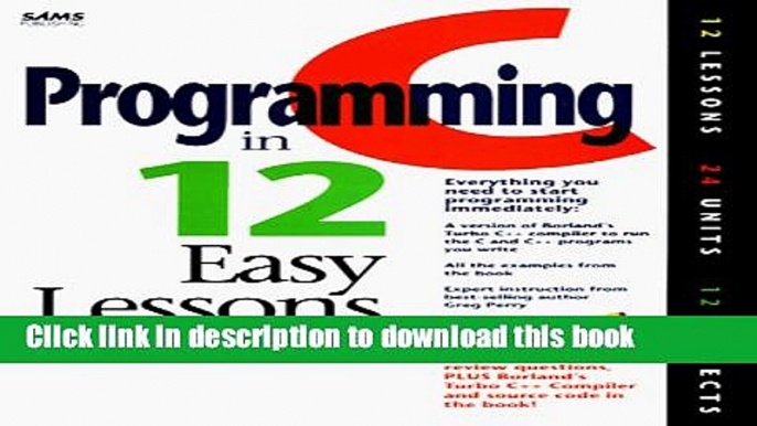 Books C Programming in 12 Easy Lessons Full Online