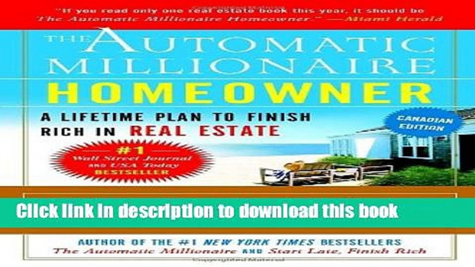 Books The Automatic Millionaire Homeowner, Canadian Edition: A Powerful Plan to Finish Rich in