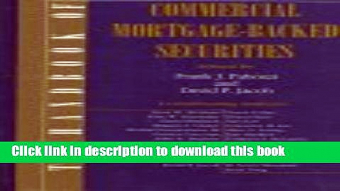 Books Handbook of Commercial Mortgage-Backed Securities Full Online