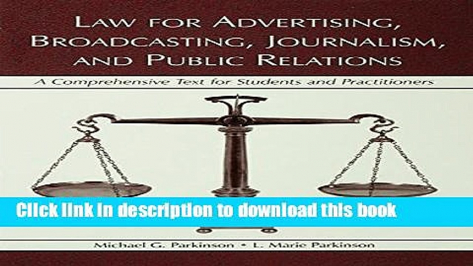 Ebook Law for Advertising, Broadcasting, Journalism, and Public Relations Full Online