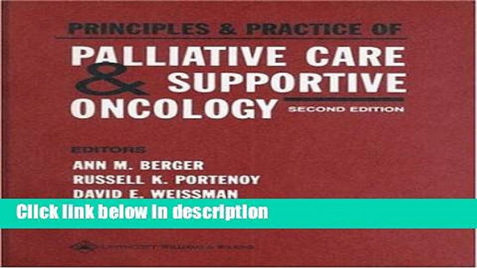 Books Principles and Practice of Palliative Care and Supportive Oncology Free Online