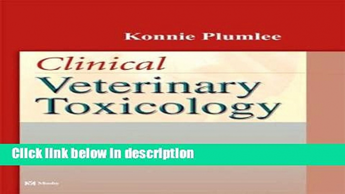 Books Clinical Veterinary Toxicology, 1e Free Online