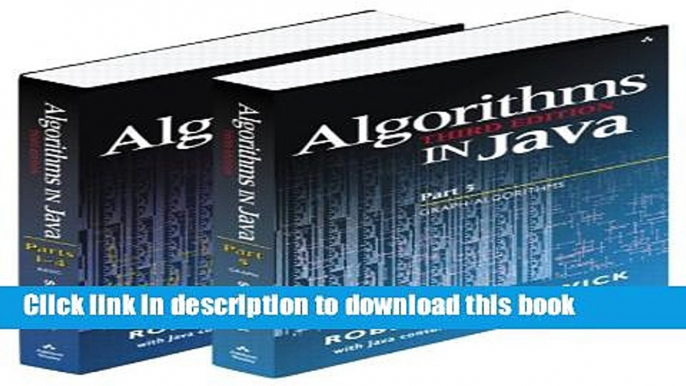 Books Bundle of Algorithms in Java, Third Edition, Parts 1-5: Fundamentals, Data Structures,