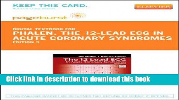 Books The 12-Lead ECG in Acute Coronary Syndromes - Elsevier eBook on VitalSource (Retail Access