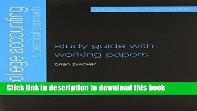 Books Study Guide and Working Papers for College Accounting, Twelfth Canadian Edition Free Online