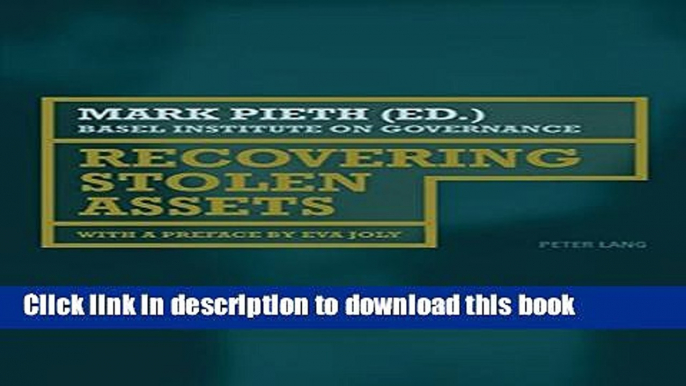 Ebook Recovering Stolen Assets Free Online