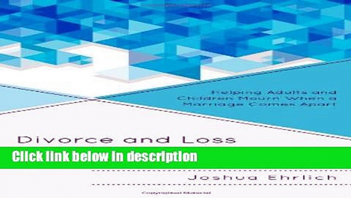 Ebook Divorce and Loss: Helping Adults and Children Mourn When a Marriage Comes Apart Full Download