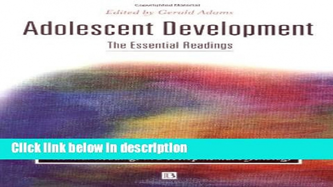 Ebook Adolescent Development: The Essential Readings Free Online