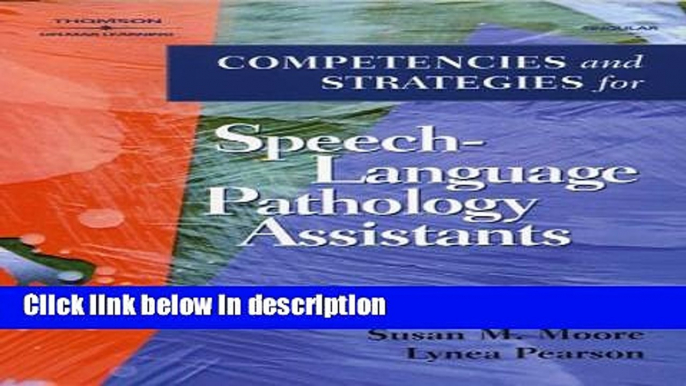 Ebook Competencies and Strategies for Speech-Language Pathologist Assistants Free Online