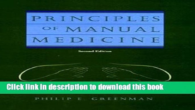 Ebook Principles of Manual Medicine Full Online