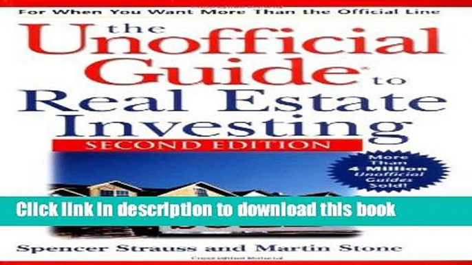 Ebook The Unofficial Guide to Real Estate Investing Full Online