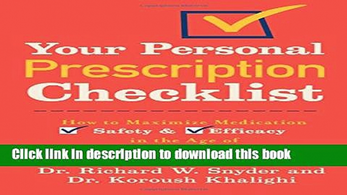 Ebook Your Personal Prescription Checklist: How to Maximize Medication Safety and Efficacy in the