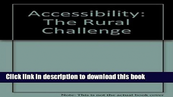 Books Accessibility: The Rural Challenge Free Online