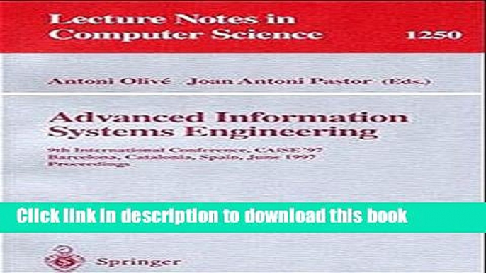 Books Advanced Information Systems Engineering: 9th International Conference, CAiSE 97, Barcelona,