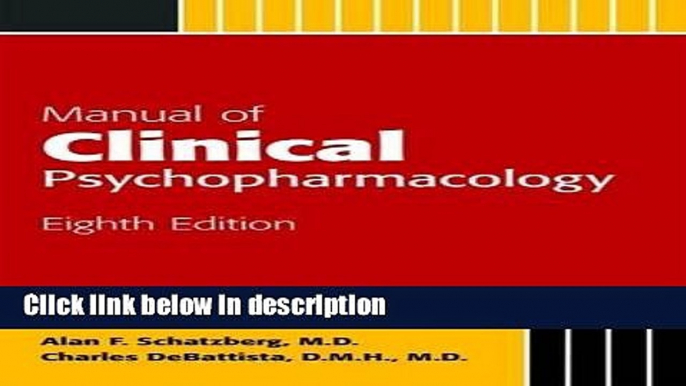 Ebook Manual of Clinical Psychopharmacology (Schatzberg, Manual of Clinical Psychopharmacology)