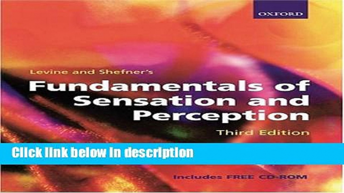 Books Levine   Shefner s Fundamentals of Sensation and Perception: Includes CD-ROM Free Online