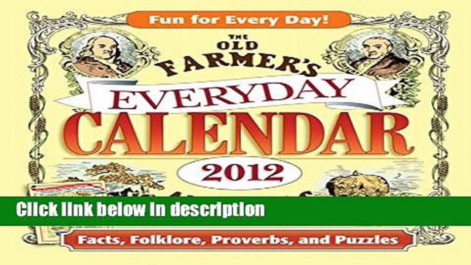 Ebook The Old Farmer s Almanac 2012 Everyday Calendar Free Online