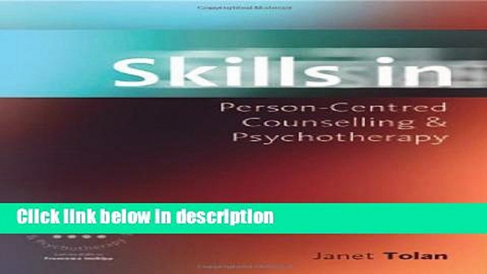 Ebook Skills in Person-Centred Counselling   Psychotherapy (Skills in Counselling   Psychotherapy