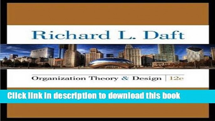 Ebook Organization Theory and Design Full Online