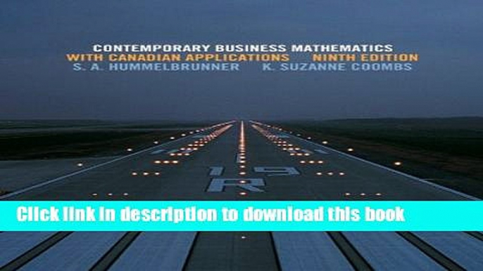 Ebook Contemporary Business Mathematics with Canadian Applications Plus MyMathLab with Pearson