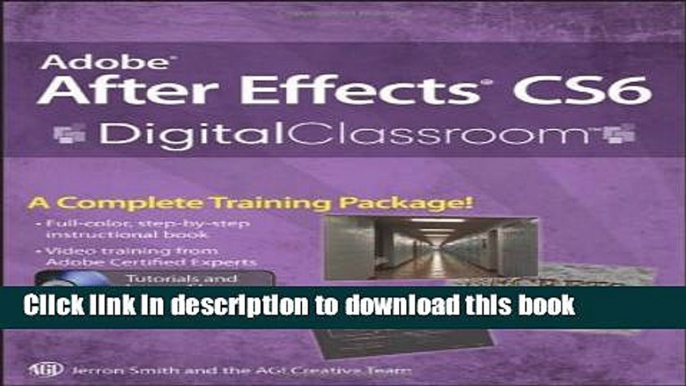 Books Adobe After Effects CS6 Digital Classroom Free Online