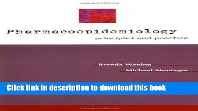 Ebook Pharmacoepidemiology: Principles   Practice Free Online