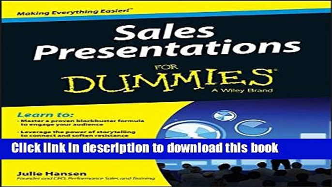 Books Sales Presentations For Dummies Full Online