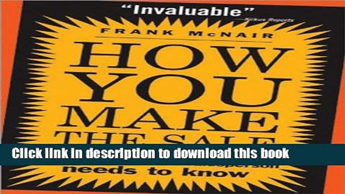 Ebook How You Make the Sale Free Online