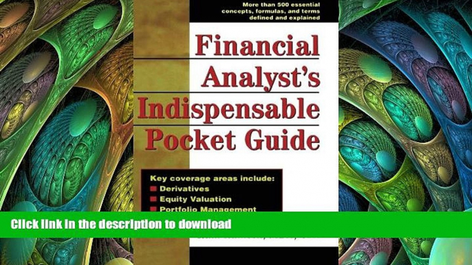 PDF ONLINE Financial Analyst s Indispensable Pocket Guide FREE BOOK ONLINE