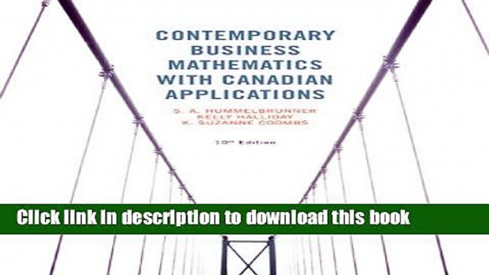 Books Contemporary Business Mathematics with Canadian Applications Plus MyMathLab with Pearson