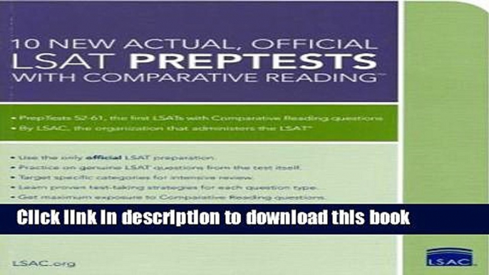 Books 10 New Actual, Official LSAT PrepTests with Comparative Reading: (PrepTests 52-61) Free Online