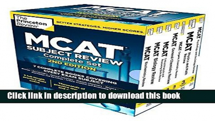 [PDF] Princeton Review MCAT Subject Review Complete Box Set, 2nd Edition: 7 Complete Books +