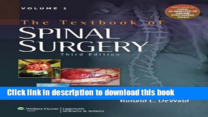 Download The Textbook of Spinal Surgery Book Free