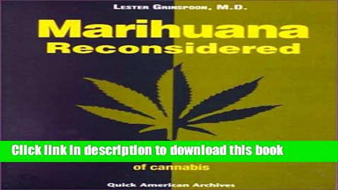 Ebook Marihuana Reconsidered Free Online