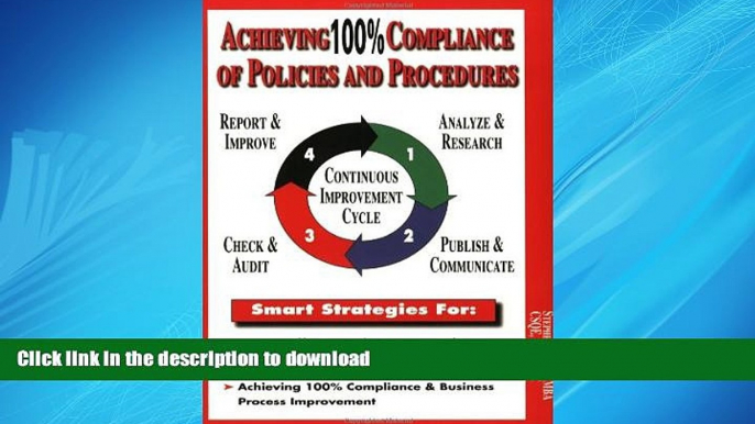 DOWNLOAD Achieving 100% Compliance of Policies and Procedures FREE BOOK ONLINE