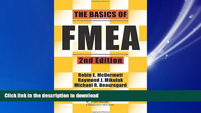 FAVORIT BOOK The Basics of FMEA, 2nd Edition READ EBOOK