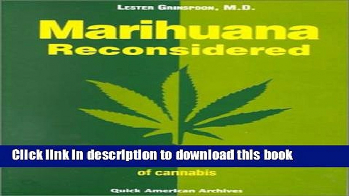 Ebook Marihuana Reconsidered Free Online