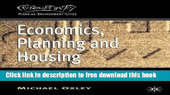 [Reading] Economics, Planning and Housing (Planning, Environment, Cities) New Online