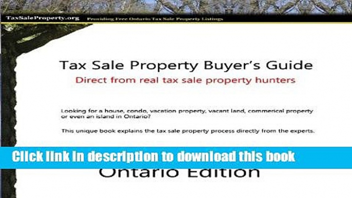 Ebook Ontario Tax Sale Property Buyer s Guide Full Online